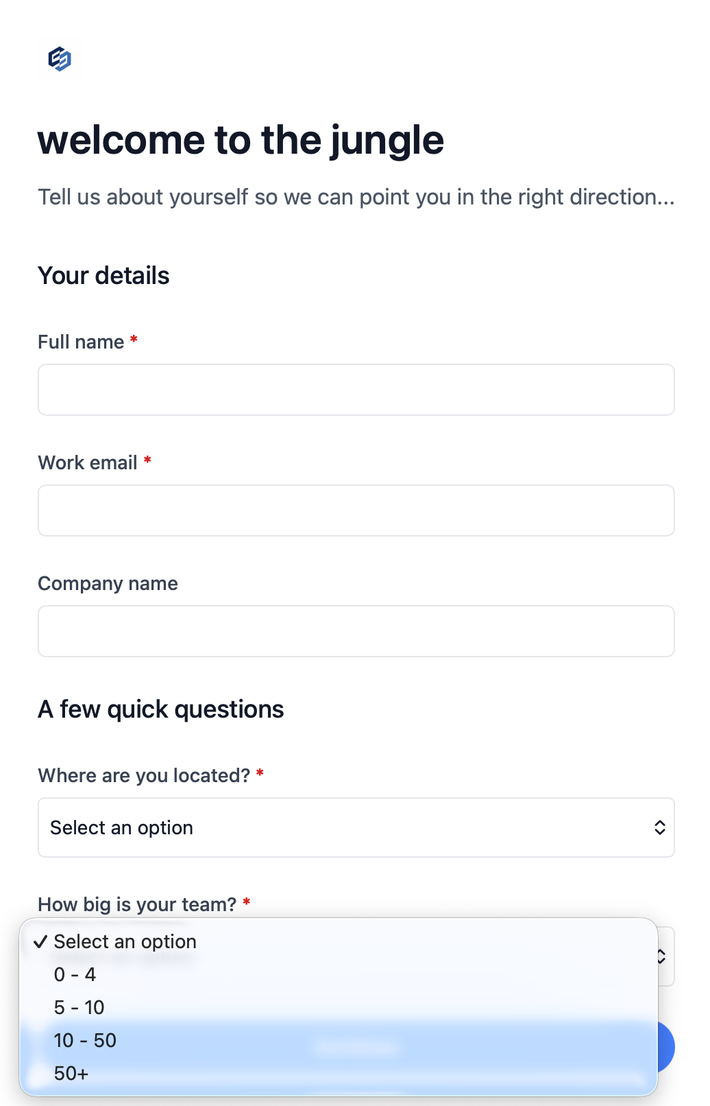 Qualifying form builder in calendr.so with questions, outcomes, and routing rules
